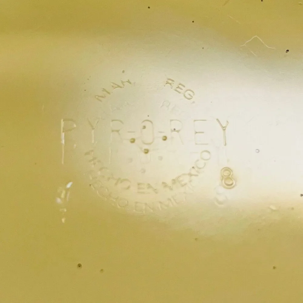 DYNAWARE PYR-O-REY Amber Yellow Glass Round Casserole Baking Dish, 2 Qt.